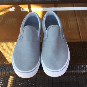 Women’s gray slip-on vans